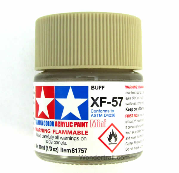 TAM81757 XF-57 Mini Flat Buff Acrylic 10ml (1/3oz) Bottle Hobby Paint Tamiya (ONLINE ORDER ONLY)