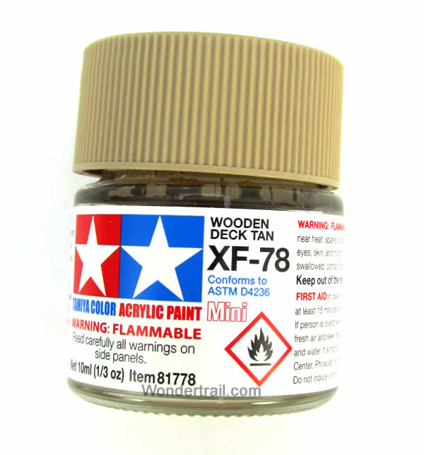 TAM81778 XF-78 Mini Flat Deck Tan Acrylic 10ml (1/3oz) Bottle Hobby Paint Tamiya (ONLINE ORDER ONLY)