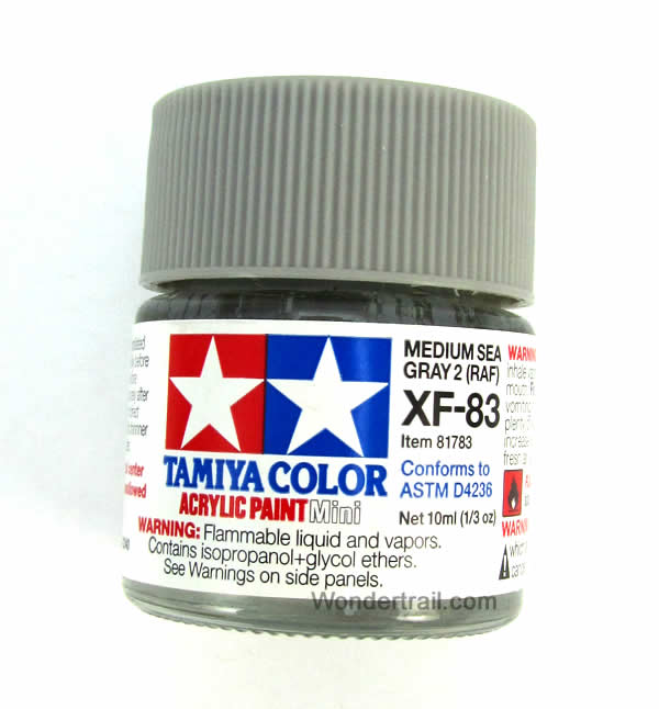 TAM81783 XF-83 Mini RAF Medium Sea Gray 2 Acrylic 10ml (1/3oz) Bottle Hobby Paint Tamiya (ONLINE ORDER ONLY)