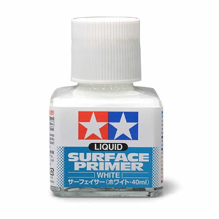 TAM87096 Liquid Surface Primer White 40ml Tamiya (ONLINE ORDER ONLY)