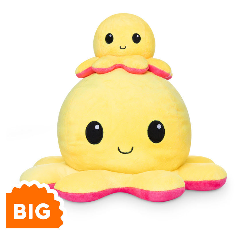 TeeTurtle Big Reversible Octopus: Yellow/Red (Big) (ONLINE ORDER ONLY)