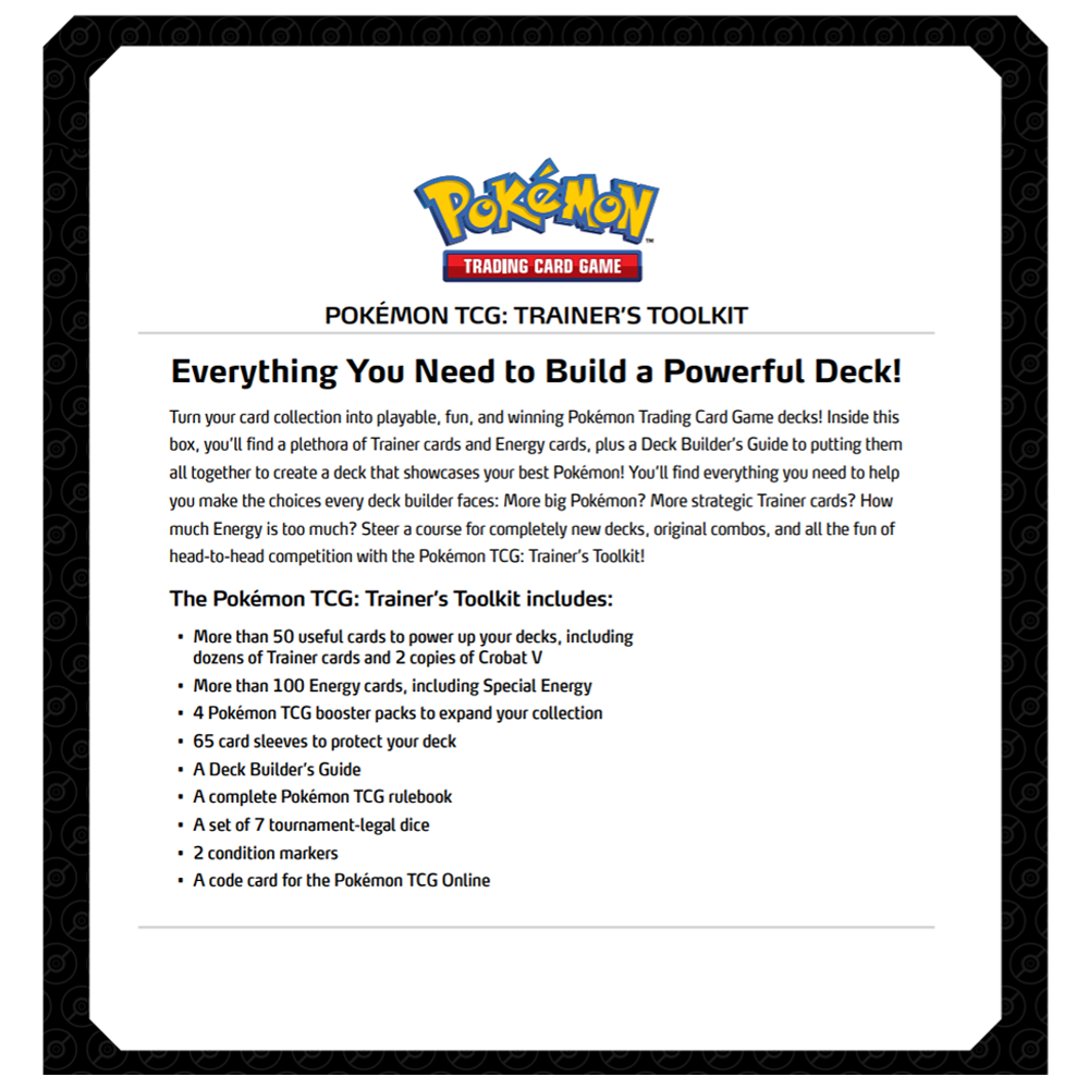 Pokemon Trading Card Game: Trainer's Toolkit 2021 (ONLINE ORDER ONLY)