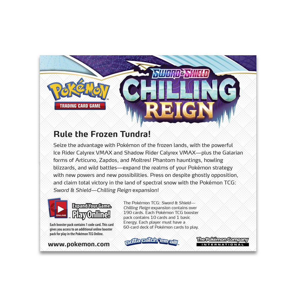 Pokemon Trading Card Game: Sword & Shield - Chilling Reign Booster Box (ONLINE ORDER ONLY)