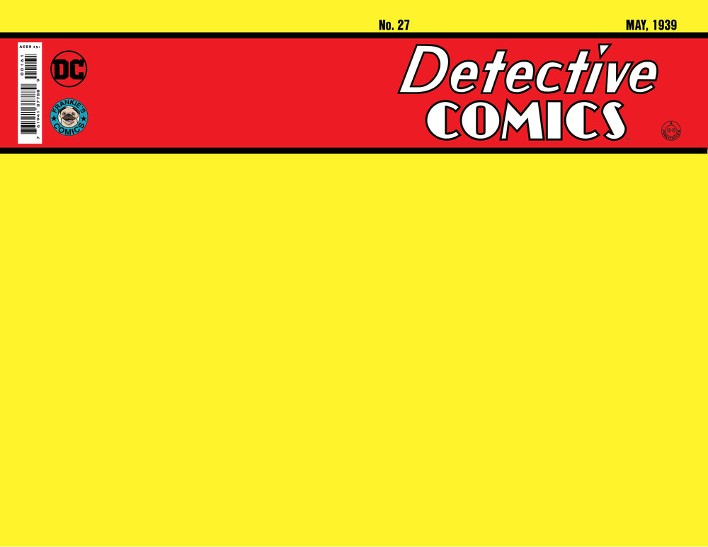Detective Comics #27 Facsimile Edition 1st Batman Yellow Blank Variant (2022) (08/23/2022) Dc (ONLINE ORDER ONLY)