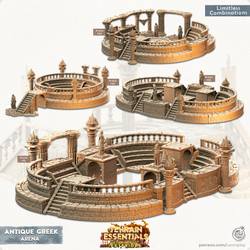 3D Printed Cast n Play Arena Antique Greek Set 28mm 32mm D&D (Online Only)