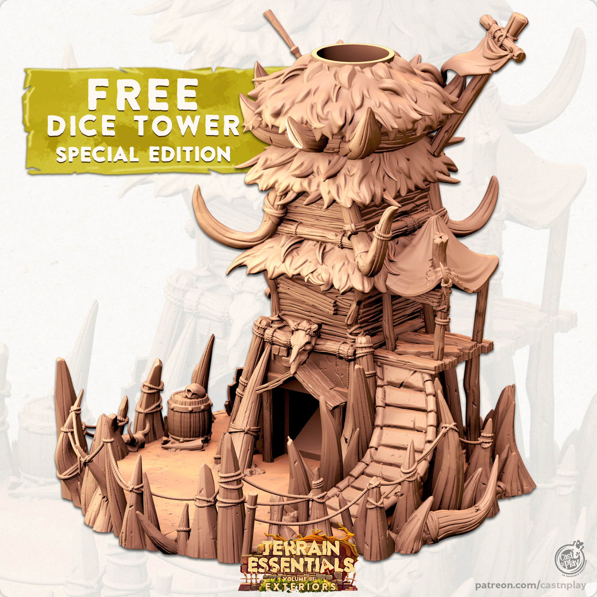 3D Printed Cast n Play Orcs Field Set Orc Dice Tower 28mm 32mm D&D (Online Only)