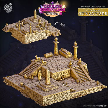 3D Printed Cast n Play Egyptian Catacomb Structure Set 32mm D&D (Online Only)