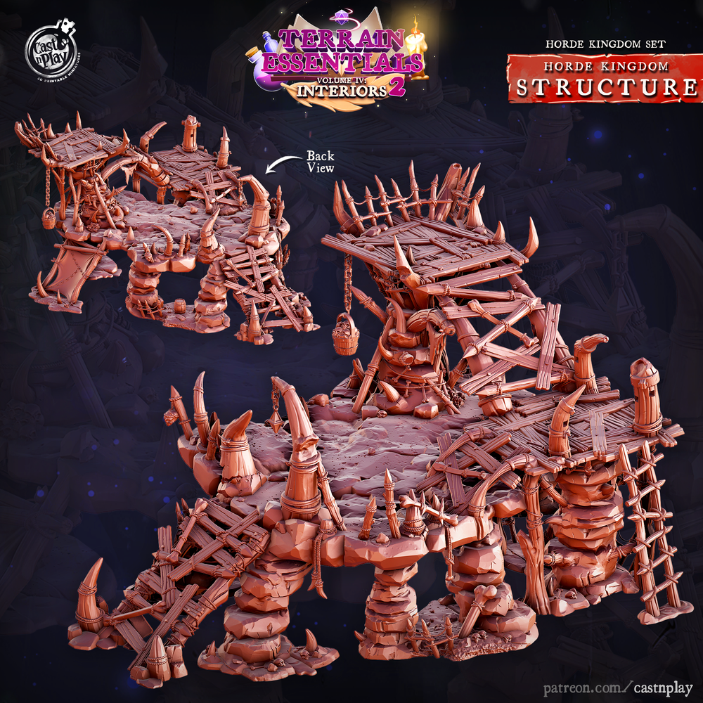3D Printed Cast n Play Horde Kingdom Structure Set 28mm 32mm D&D (Online Only)