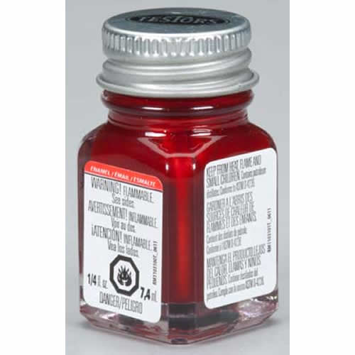TES1105 Stop Light Red Metallic Enamel Gloss .25oz Testors (ONLINE ORDER ONLY)