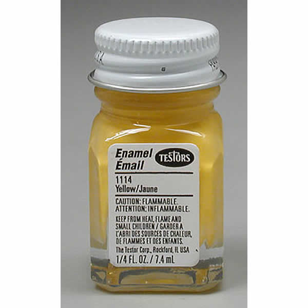 TES1114 Yellow Gloss Enamel Paint .25oz Bottle Testors Paints (ONLINE ORDER ONLY)
