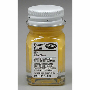 TES1114 Yellow Gloss Enamel Paint .25oz Bottle Testors Paints (ONLINE ORDER ONLY)