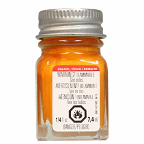 TES1115 Turn Signal Amber Metallic Enamel Paint .25oz Bottle Testors (ONLINE ORDER ONLY)