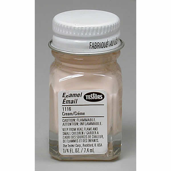 TES1116 Cream Gloss Enamel Paint .25oz Bottle Testors Paints (ONLINE ORDER ONLY)