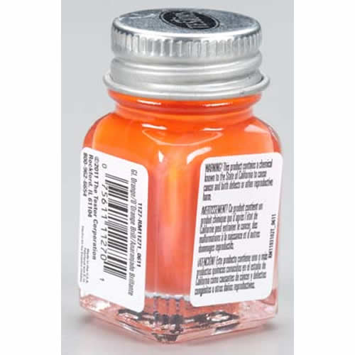 TES1127PT Orange Gloss Enamel Paint .25oz Bottle Testors Paints (ONLINE ORDER ONLY)