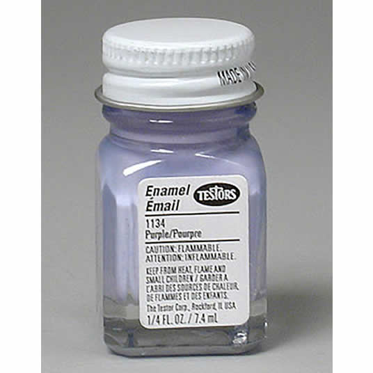 TES1134PT Purple Gloss Enamel Paint .25oz Bottle Testors Paints (ONLINE ORDER ONLY)