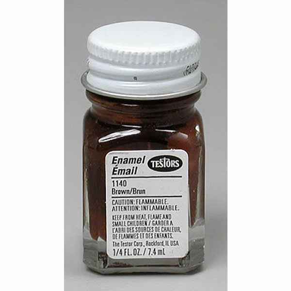 TES1140PT Brown Gloss Enamel Paint .25oz Bottle Testors Paints (ONLINE ORDER ONLY)