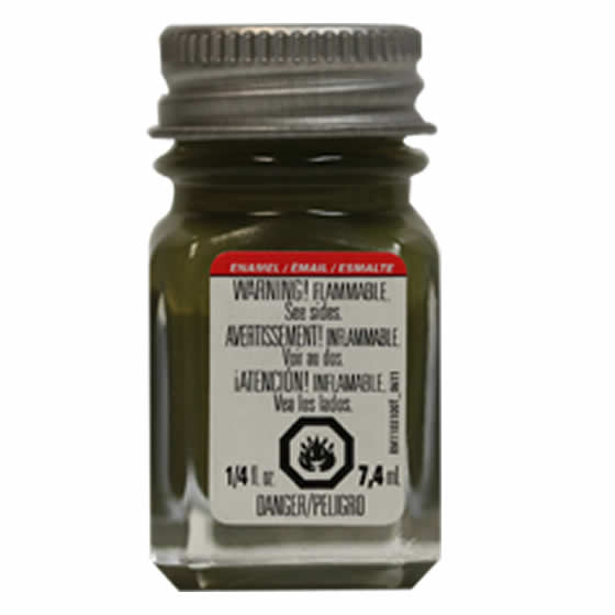 TES1165PT Olive Drab Flat Enamel Paint .25oz Bottle Testors Paints (ONLINE ORDER ONLY)