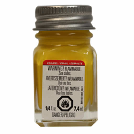 TES1169PT Yellow Flat Enamel Paint .25oz Bottle Testors Paints (ONLINE ORDER ONLY)