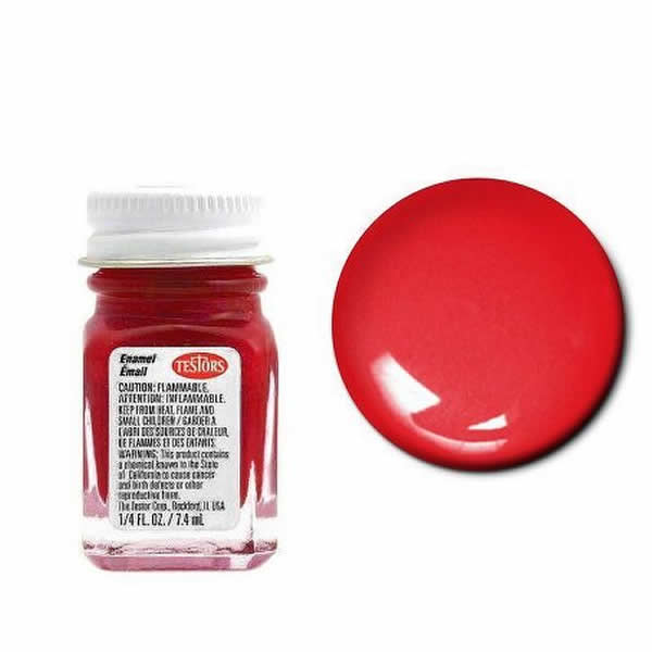 TES1197TT Cherry Red Flat Enamel Paint .25oz Jar Testors (ONLINE ORDER ONLY)