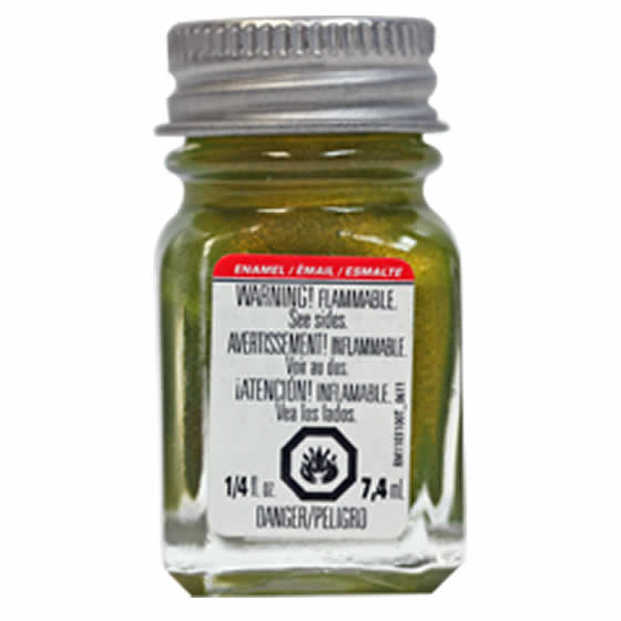 TES1542 Gold Metal Flake Enamel Paint .25oz Bottle Testors Paints (ONLINE ORDER ONLY)