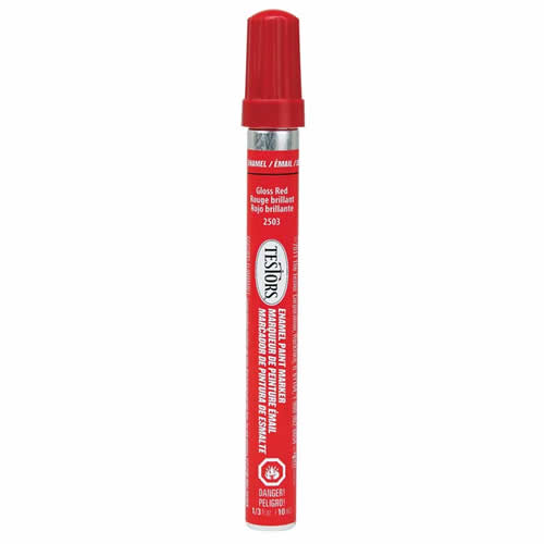 TES2503CPT Red Gloss Enamel Paint Marker Testors (ONLINE ORDER ONLY)