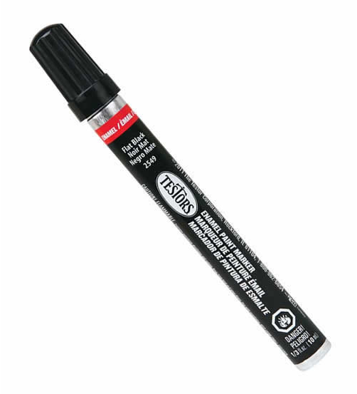 TES2549CPT Flat Black Enamel Paint Marker Testors (ONLINE ORDER ONLY)