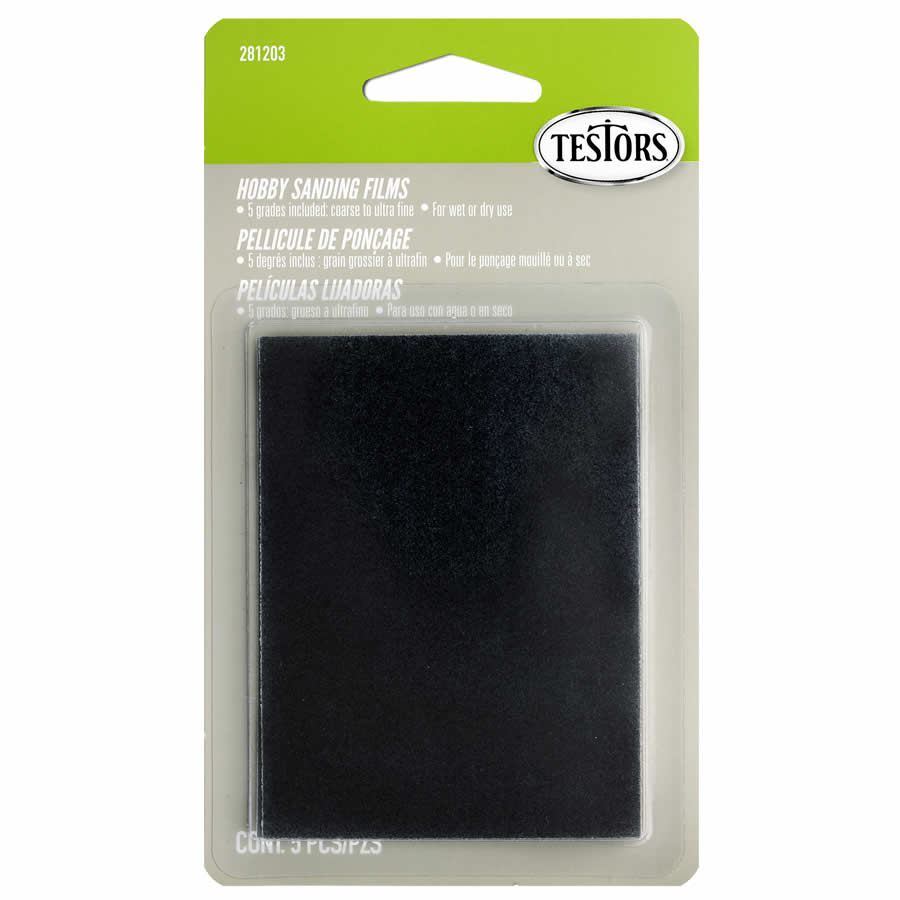 TES281203 Sanding Films Assortment Testors (ONLINE ORDER ONLY)