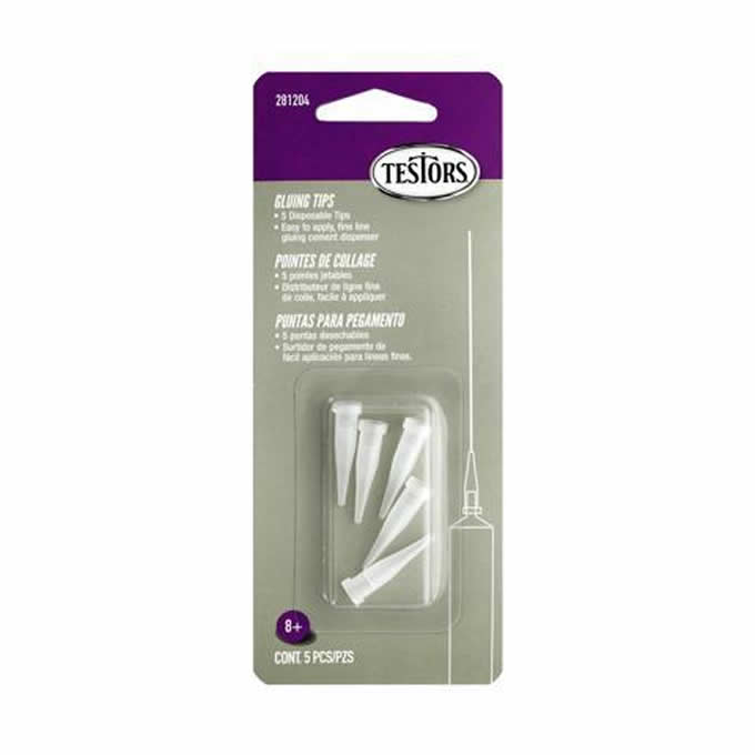 TES281204 Gluing Tips Pack of 5 Testors (ONLINE ORDER ONLY)