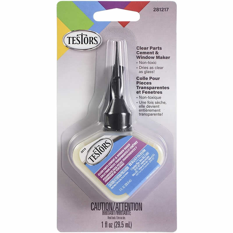 TES281217 Clear Part Cement In Applicator Bottle 1 Fl Oz Testors (ONLINE ORDER ONLY)