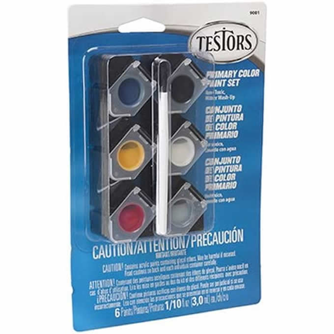 TES9001 Acrylic Primary Color Paint Pod Set Testors (ONLINE ORDER ONLY)