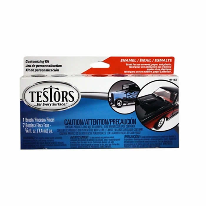 TES9119XPT Model Car Enamel 6 Color Paint Set Testors (ONLINE ORDER ONLY)