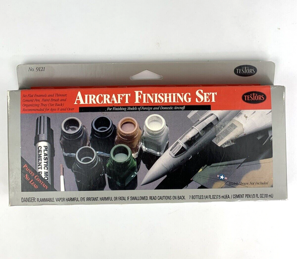 TES9121PT Aircraft Finishing 6 Color and Glue Set by Testors (ONLINE ORDER ONLY)