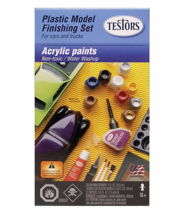 TES9163 Deluxe Acrylic 12 Color Finishing Set Testors (ONLINE ORDER ONLY)