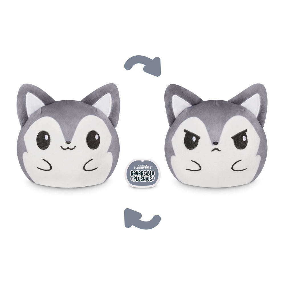TeeTurtle Reversible Plushie: Kawaii Cuties - Fierce Wolf - 4" (ONLINE ORDER ONLY)