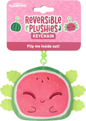 TeeTurtle Reversible Plushies Keychain: Watermelon Axolotl (ONLINE ORDER ONLY)