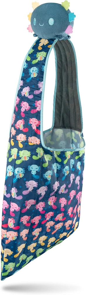 TeeTurtle Plushie Tote Bag: Axolotl - Blue/Rainbow (ONLINE ORDER ONLY)