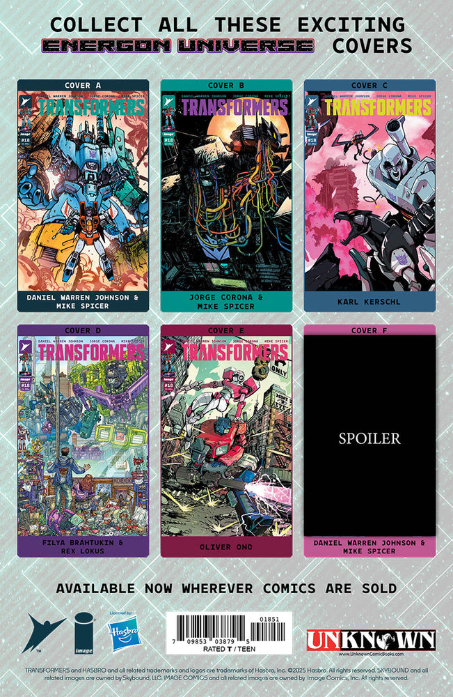 Transformers #18 Unknown Comic Tyler Kirkham Negative Space Virgin Var (03/12/2025) (ONLINE ORDER ONLY)