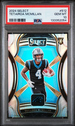 Graded 2024 Panini Select Tetairoa McMillan #512 XRC Rookie RC Football Card PSA 10 Gem Mint (ONLINE ORDER ONLY)