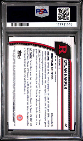 Graded 2024 Topps Bowman U Chrome Dylan Harper #22 Rookie RC Basketball Card PSA 10 Gem Mint (ONLINE ORDER ONLY)