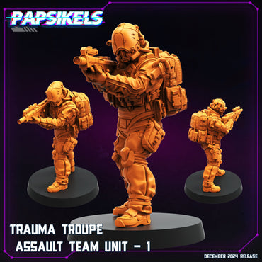 3D Printed Papsikels Trauma Troupe Assault Team Dec. 2024 Cyberpunk 28mm 32mm (Online Only)
