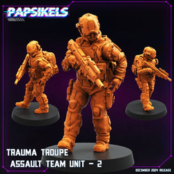 3D Printed Papsikels Trauma Troupe Assault Team Dec. 2024 Cyberpunk 28mm 32mm (Online Only)