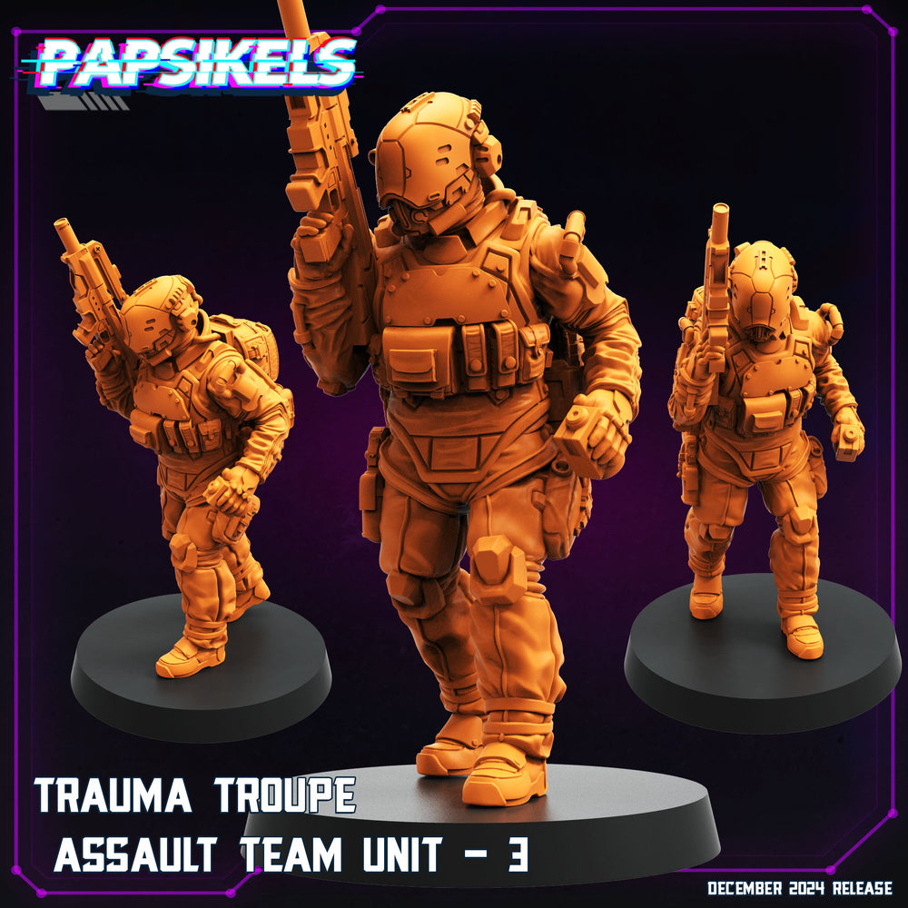 3D Printed Papsikels Trauma Troupe Assault Team Dec. 2024 Cyberpunk 28mm 32mm (Online Only)