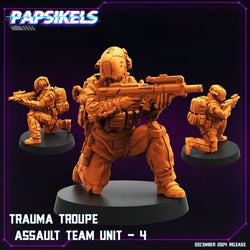 3D Printed Papsikels Trauma Troupe Assault Team Dec. 2024 Cyberpunk 28mm 32mm (Online Only)