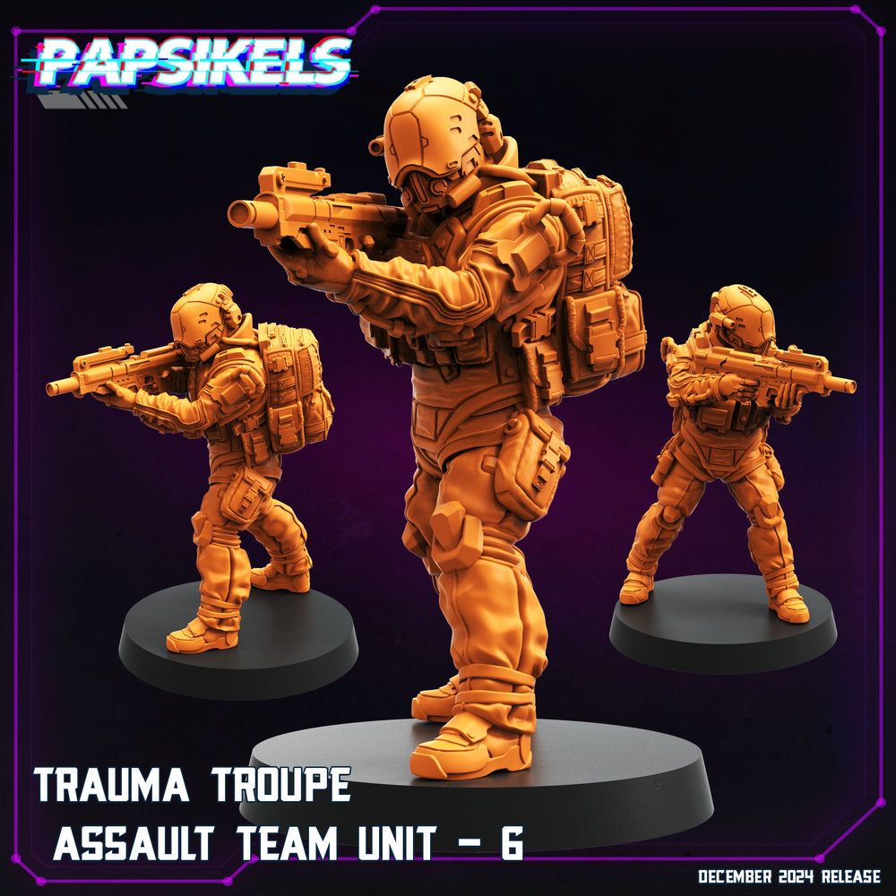 3D Printed Papsikels Trauma Troupe Assault Team Dec. 2024 Cyberpunk 28mm 32mm (Online Only)