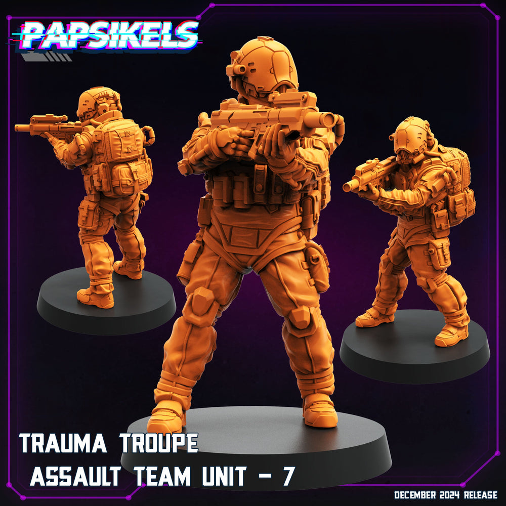 3D Printed Papsikels Trauma Troupe Assault Team Dec. 2024 Cyberpunk 28mm 32mm (Online Only)