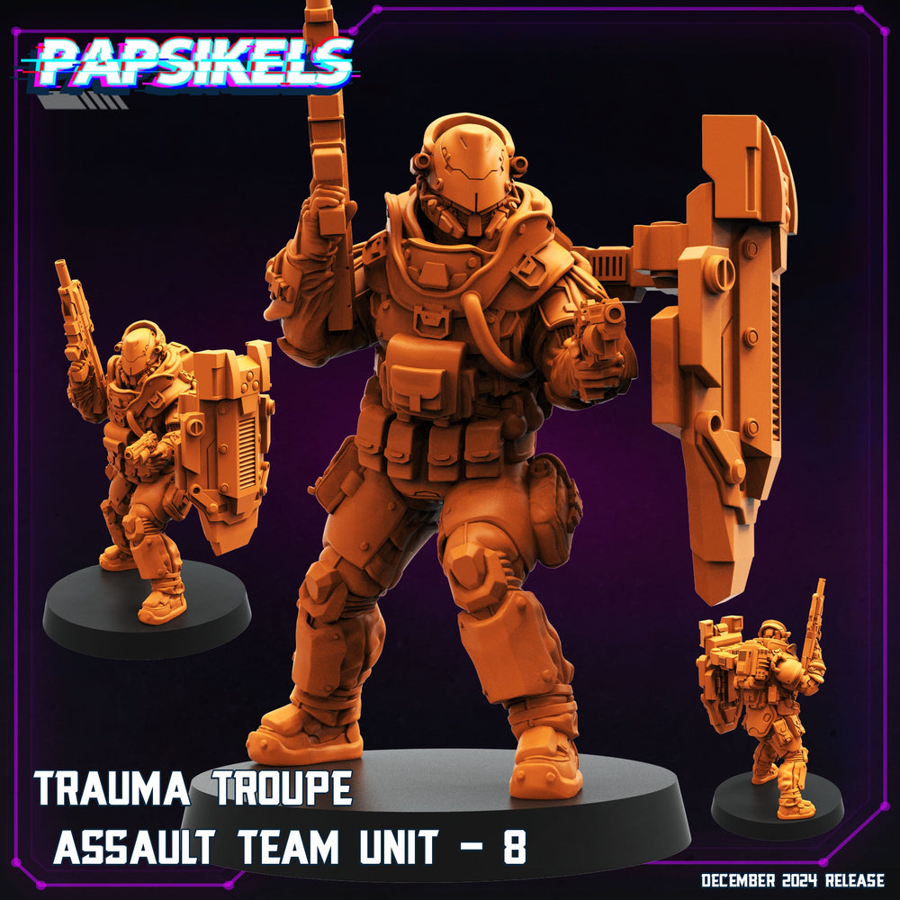 3D Printed Papsikels Trauma Troupe Assault Team Dec. 2024 Cyberpunk 28mm 32mm (Online Only)