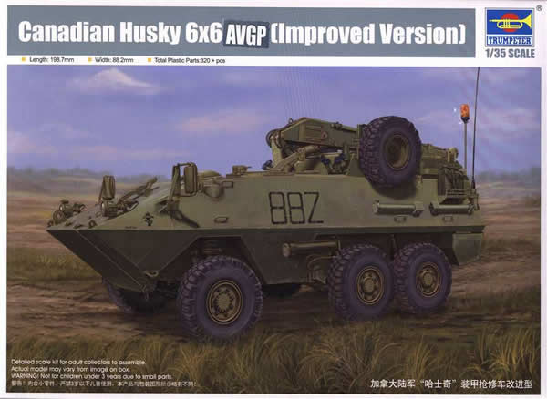 TRP01506 Canadian Husky 6X6 AVGP 1/35 Scale Plastic Model Kit (ONLINE ORDER ONLY)