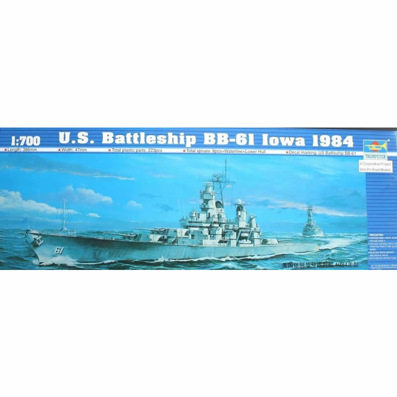 TRP05701 USS Battleship Iowa BB-61 1/700 Scale Plastic Model Kit Trumpeter (ONLINE ORDER ONLY)