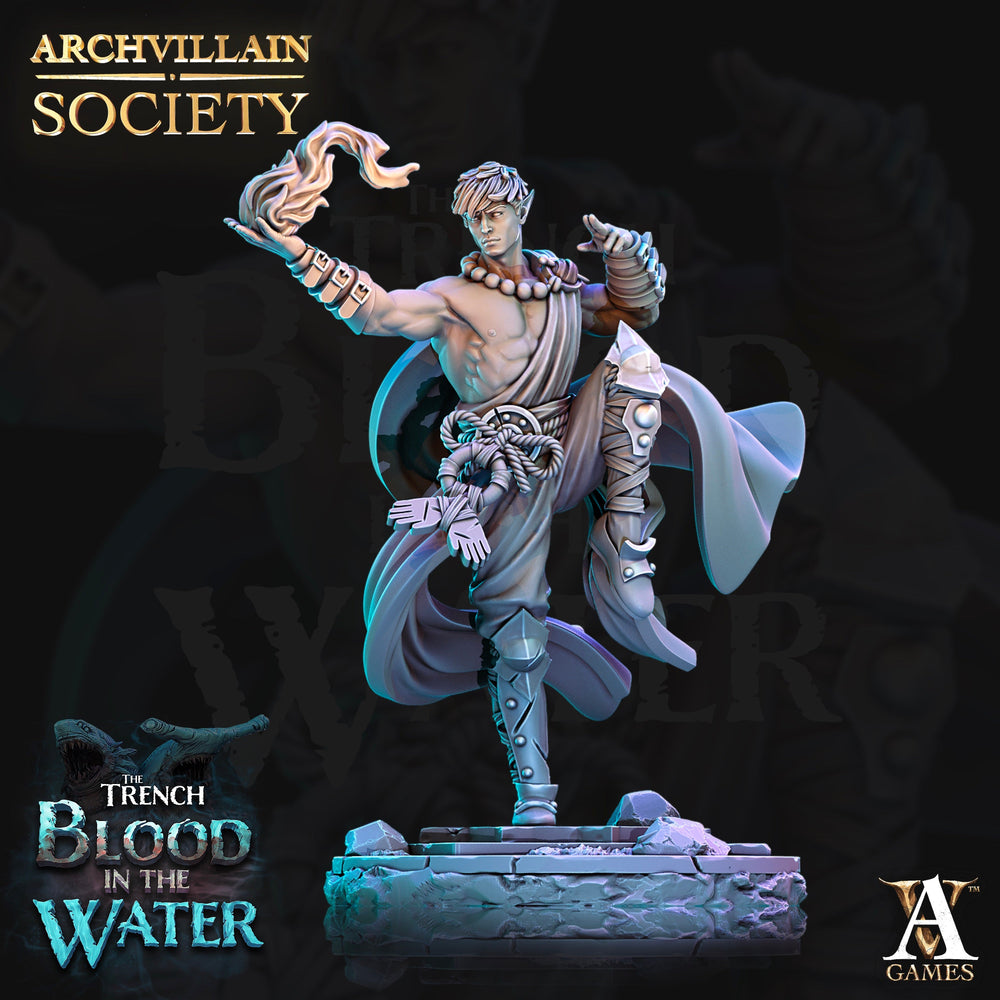 3D Printed Archvillain Games Archvillain Society Vol. VIIΙ - Rael the Monk 28mm 32mm D&D (Online Only)