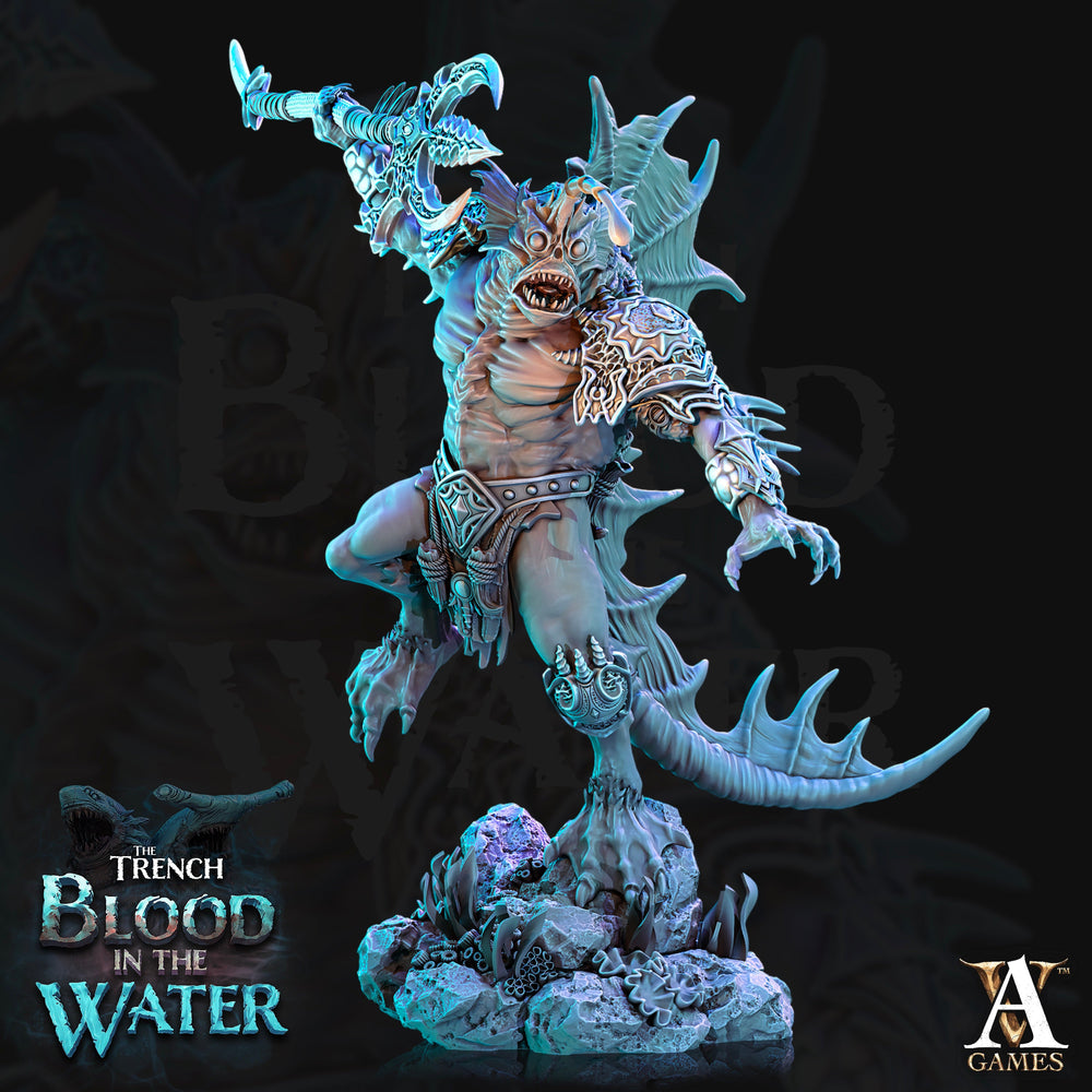 3D Printed Archvillain Games Shakarkha Seadevils The Trench Blood In the Water 28 32mm D&D (Online Only)